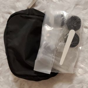 TRAVEL KIT size 2 bottles 3 jars spatula and funnel cruise Vacation TSA ready